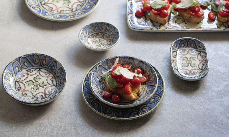 Amalfi styled on a real table