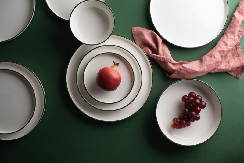 Modest Green styled on a real table