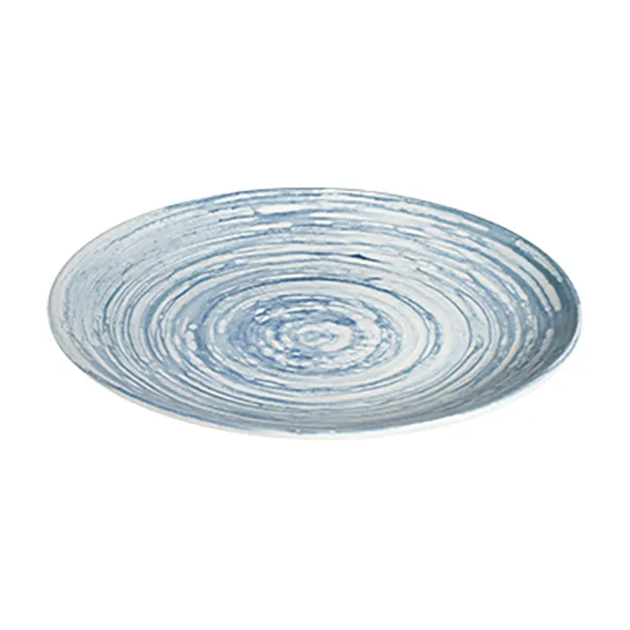 Swirl Blue Tuval Flat Plate 7 7/8 in