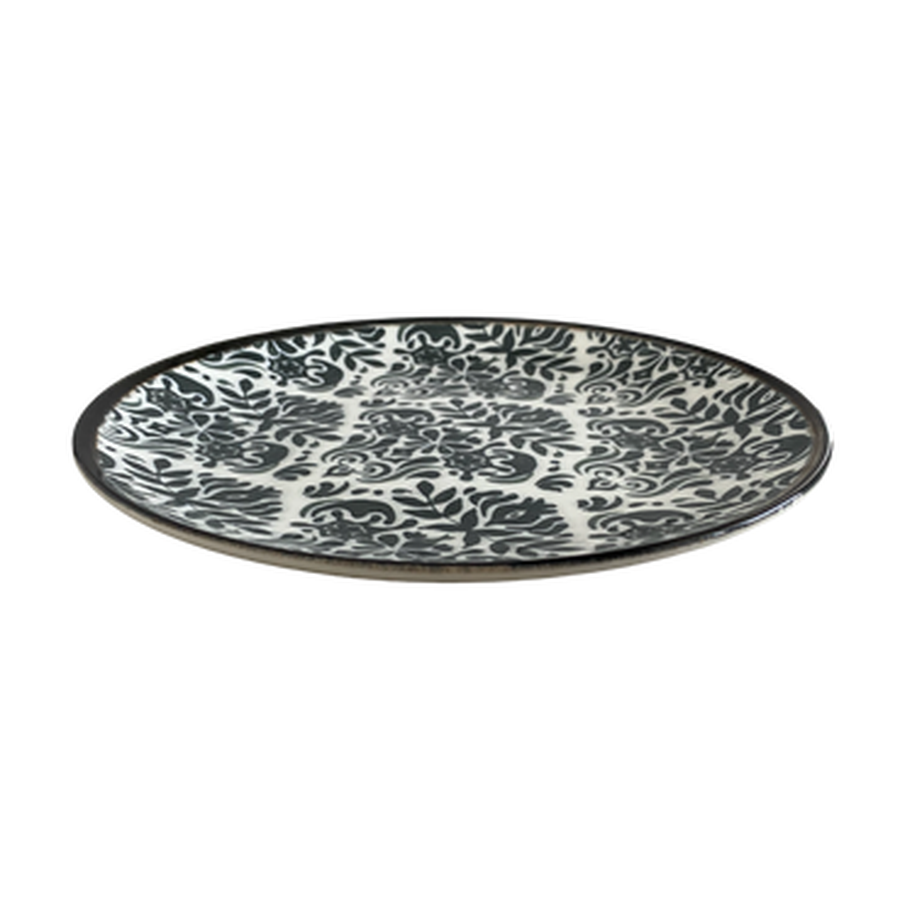Toledo Black Tuval Flat Plate 7 7/8 in