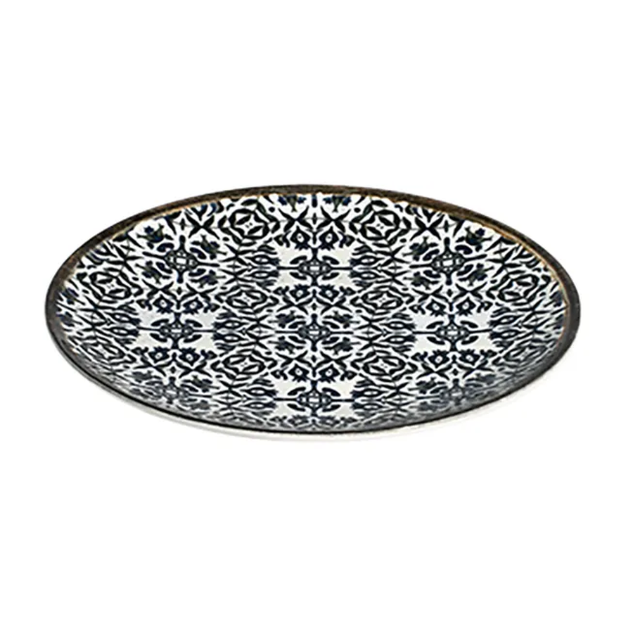 Seville Navy Tuval Flat Plate 7 7/8 in