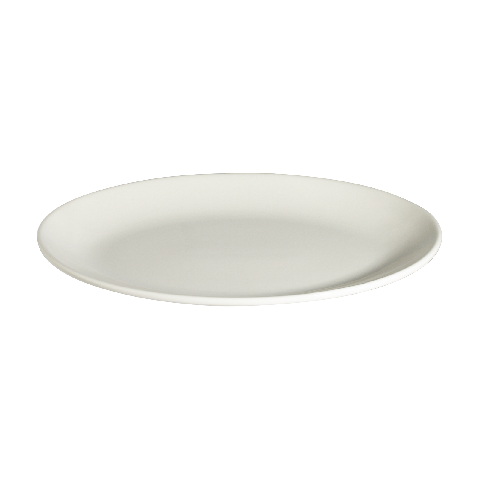 White Lona Oval Plate 12 1/4 in