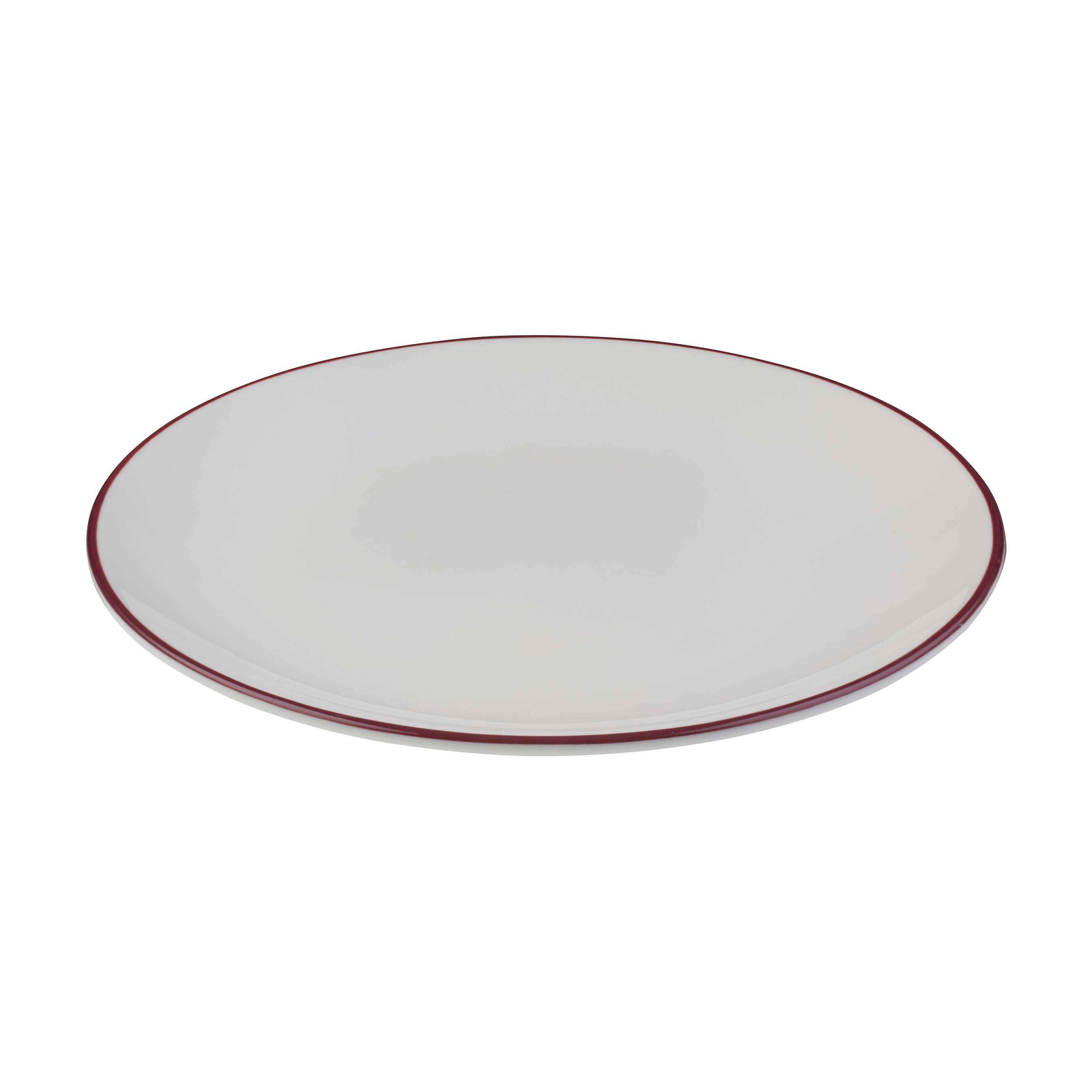 Modest Maroon Lona Flat Plate 5 7/8 in