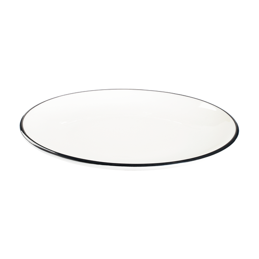 Modest Black Lona Flat Plate 5 7/8 in