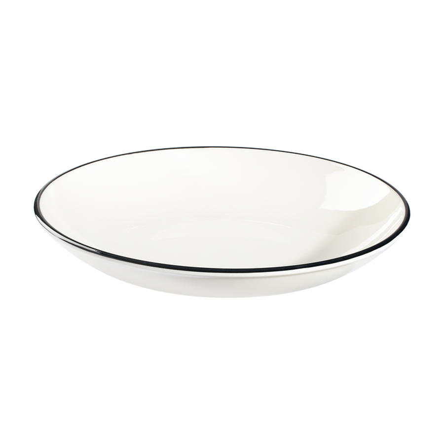 Modest Black Valle Deep Plate 8 5/8 in 26.0 fl oz