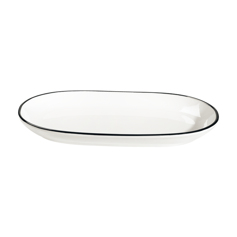 Modest Black Magnus Oval Platter 11 in